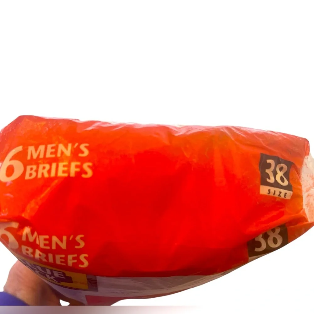 Vintage 1997 Hanes Men's White Briefs.  Value Pack of 6 Briefs.   New in Package